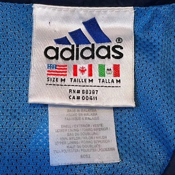 Vintage Adidas Blue Windbreaker Mens Size M - Picture 7 of 7